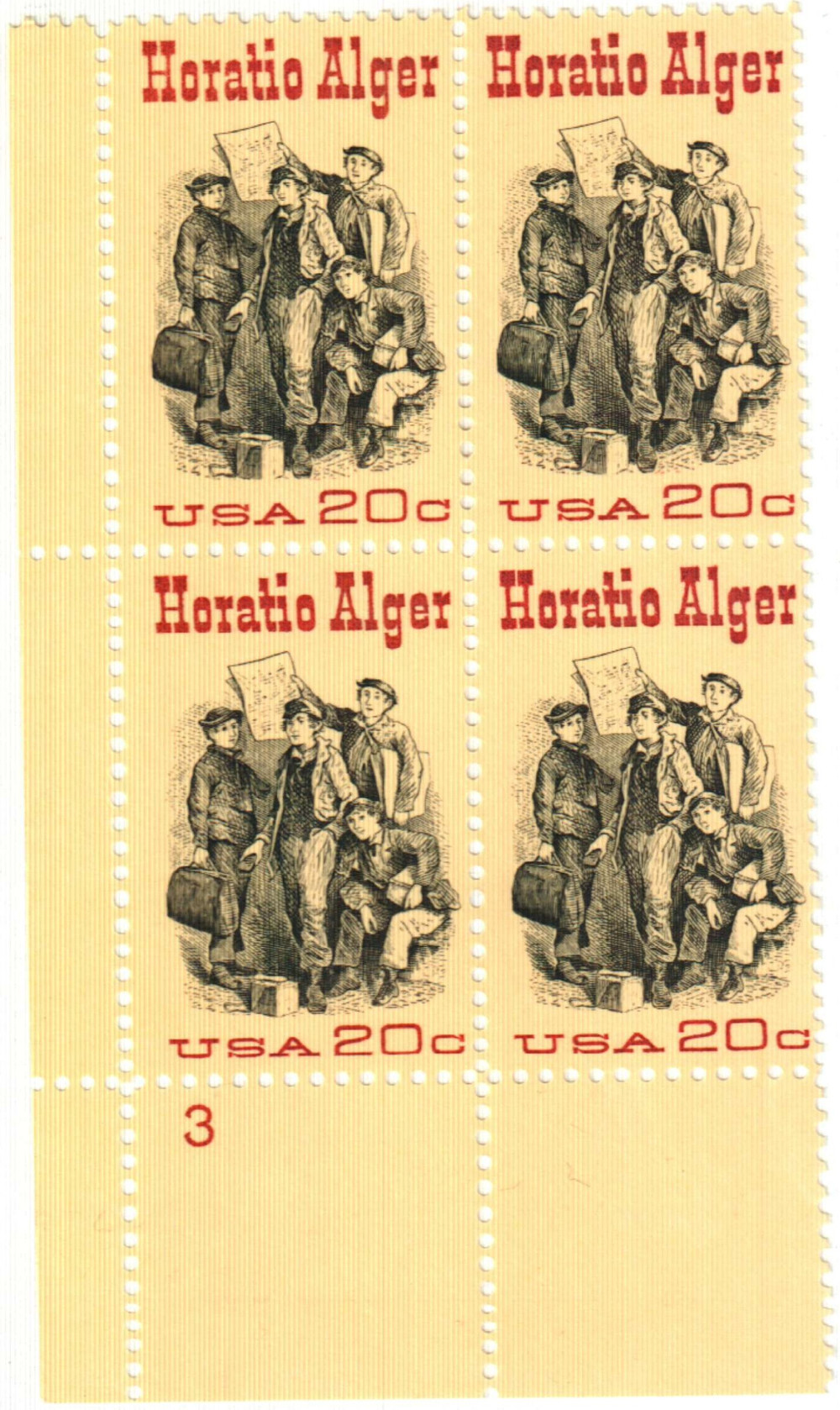 2010 - 1982 20c Horatio Alger - Mystic Stamp Company display picture 1