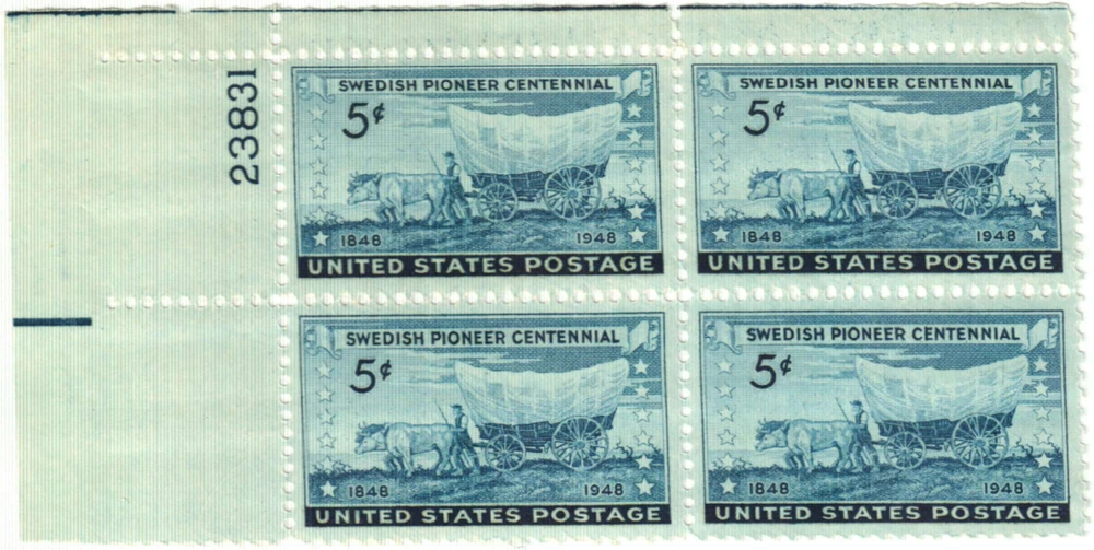 958 - 1948 5c Swedish Pioneer Centennial - Mystic Stamp Company
