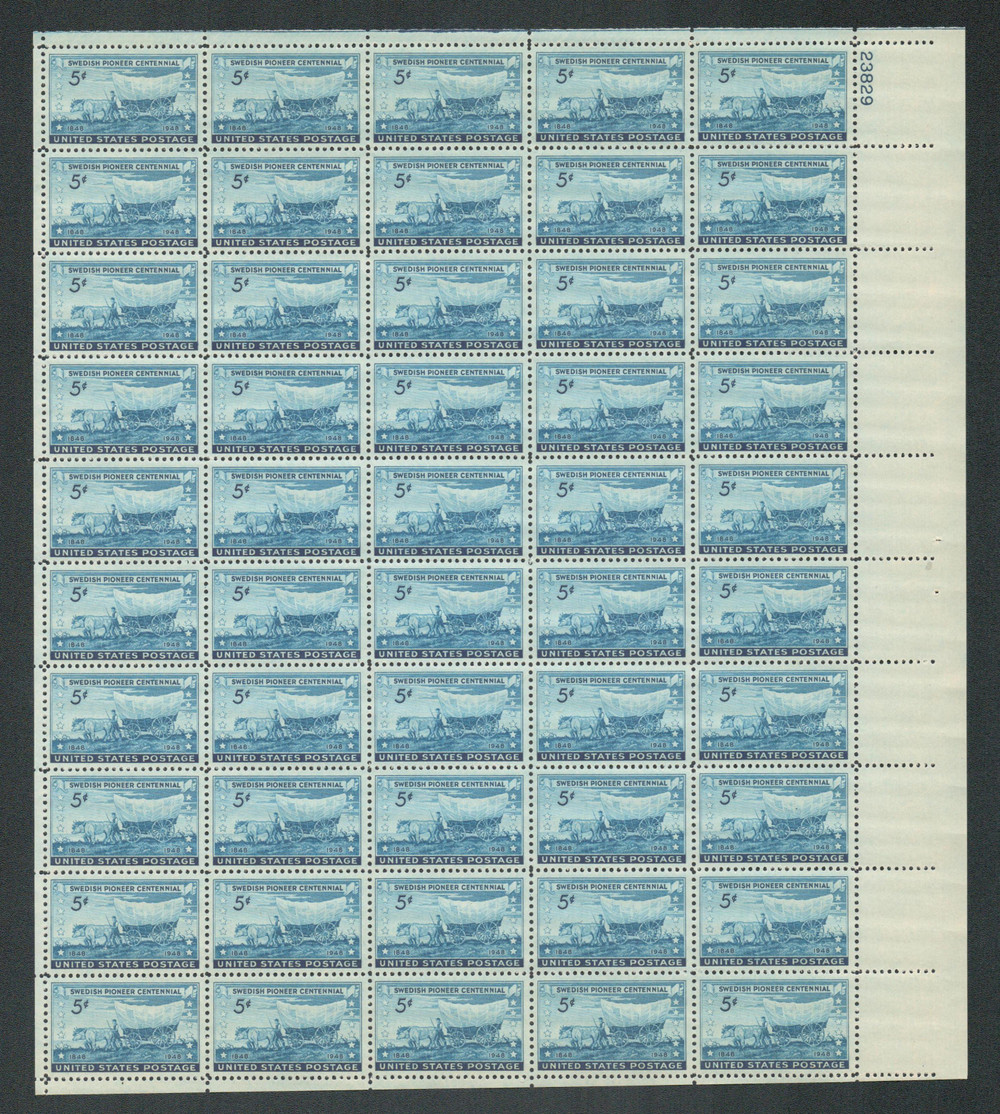 958 - 1948 5c Swedish Pioneer Centennial - Mystic Stamp Company