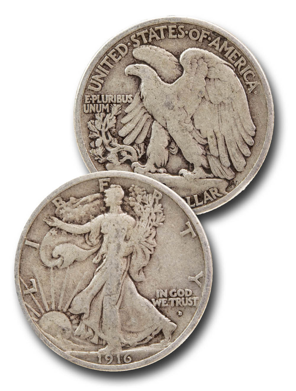 CH-916D - 1916-D Walking Liberty Half Dollar - Mystic Stamp Company