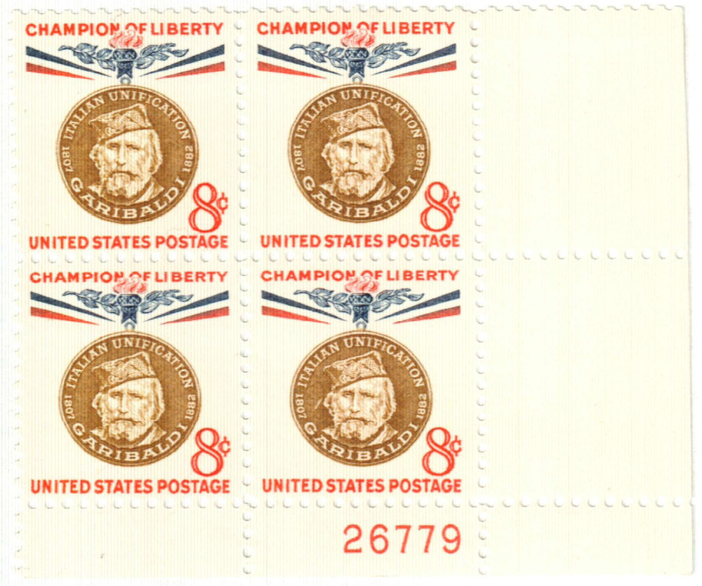 1169 - 1960 8c Champions of Liberty: Giuseppe Garibaldi - Mystic