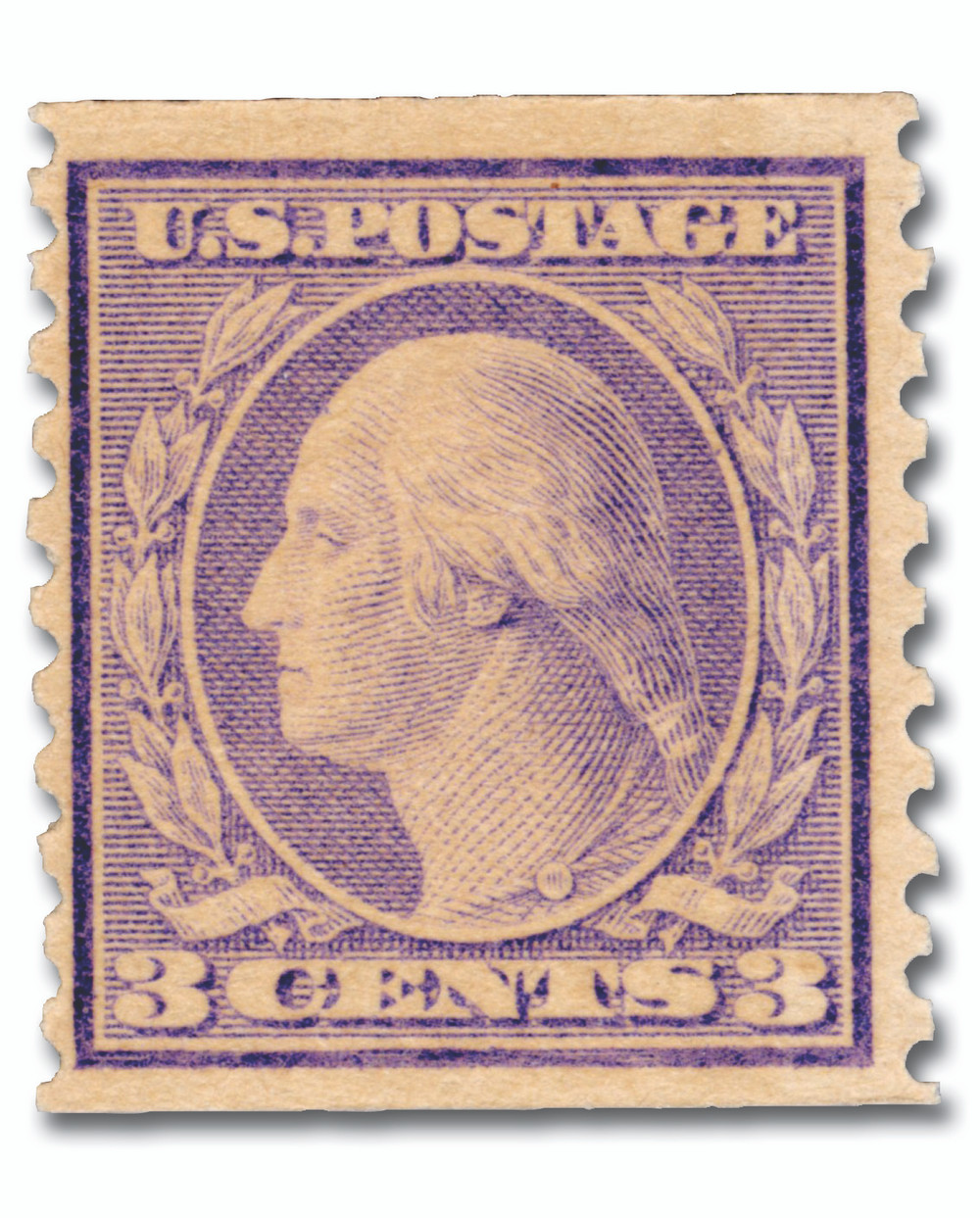 494 - 1918 3c Washigton, Violet, Unwatermarked, Type II
