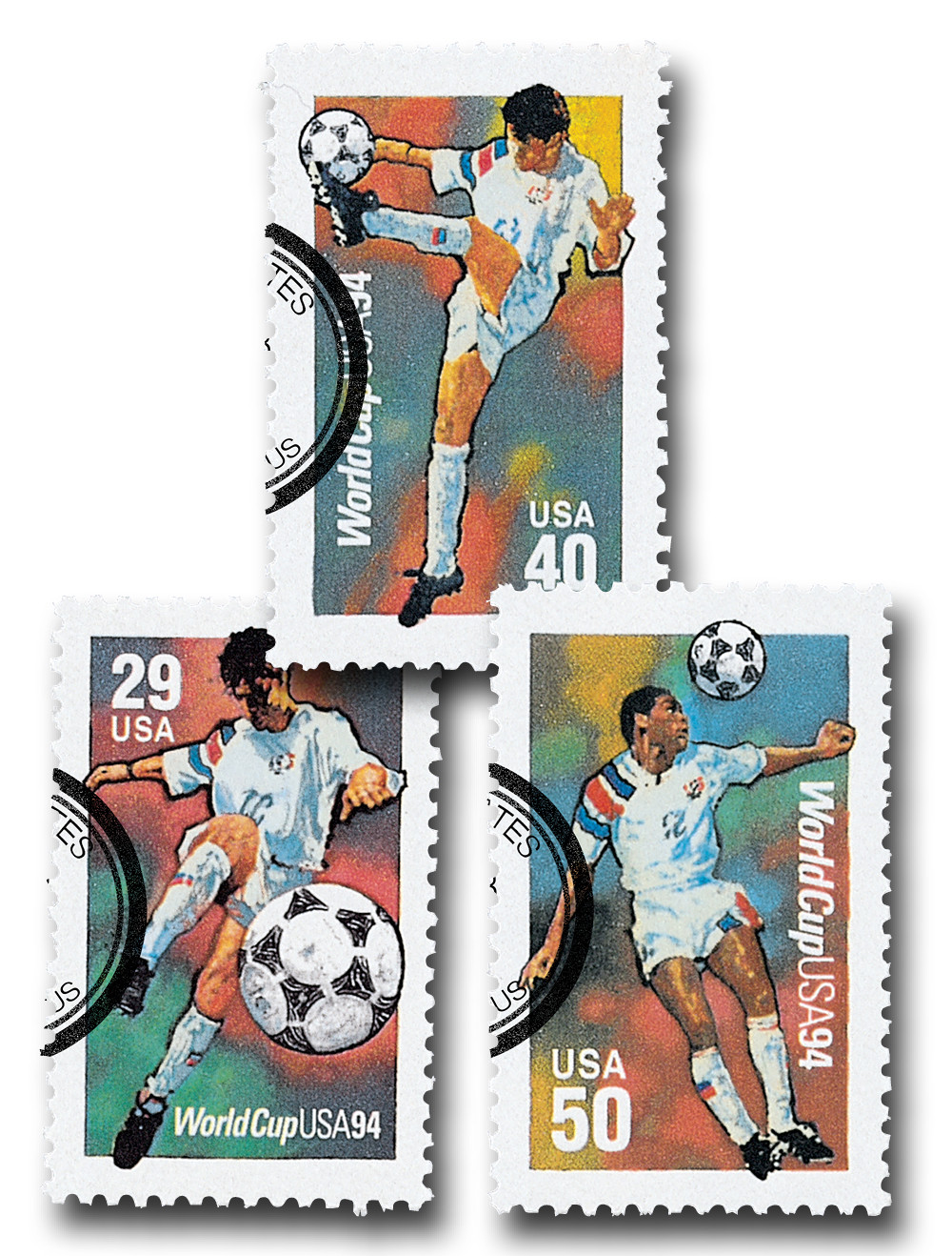 2834-36 - 1994 29-50c World Cup Soccer - Mystic Stamp Company