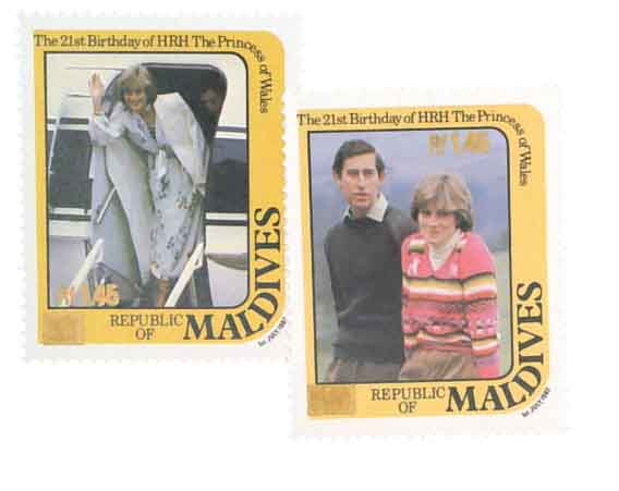 1052//54 - 1984 Maldive Islands - Mystic Stamp Company