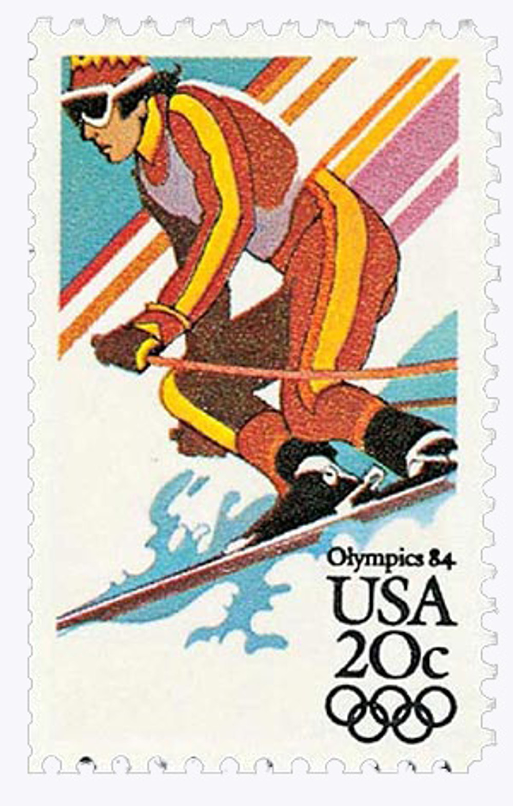 オリンピックポスターセット 1896-2004 2068 - 1984 20c 14th Winter Olympic Games: Alpine Skiing