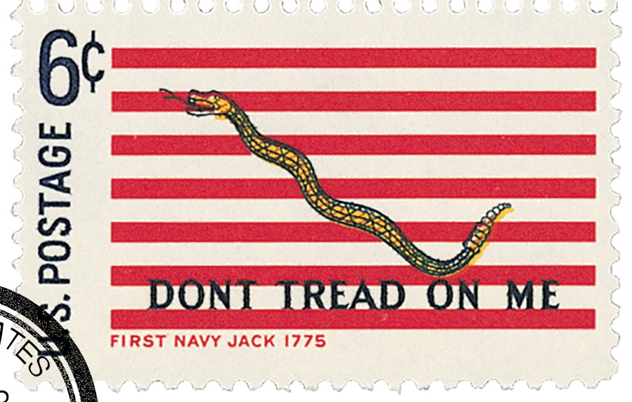 1354 - 1968 6c Historic American Flags: First Navy Jack - Mystic