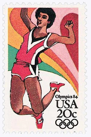 2083 - 1984 20c Los Angeles Summer Olympics: Long Jump - Mystic