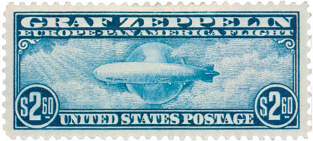 C15 - 1930 $2.60 Graf Zeppelin, Blue - Mystic Stamp Company