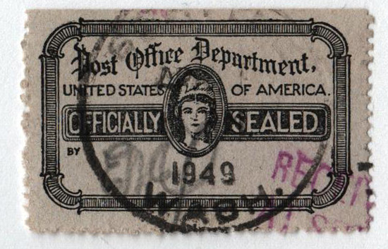 OX29 - 1946 Post Office Seal - Perf 12½, Gray Black - Mystic Stamp