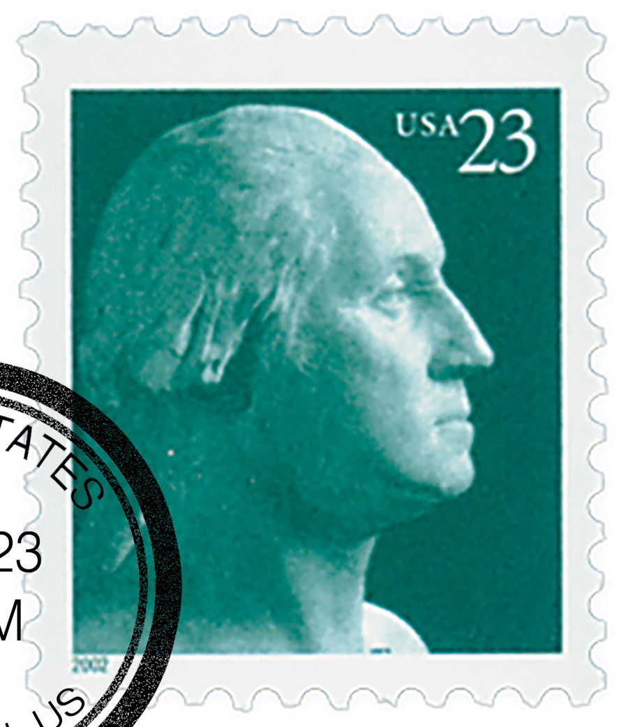 3616 - 2002 23c George Washington - Mystic Stamp Company display picture 1