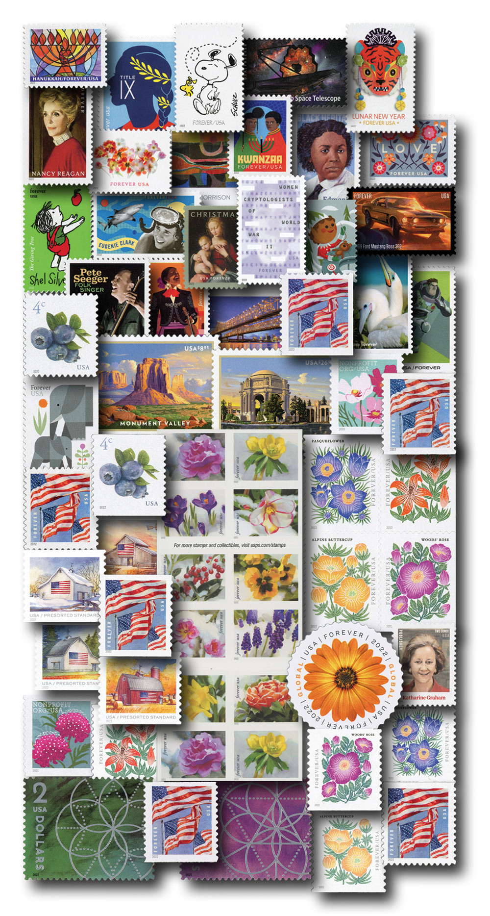 200 Special U.S. Stamps コレクション 未開封 観賞用 YS2022A - 2022 Complete Year Set of U.S. Commemoratives and