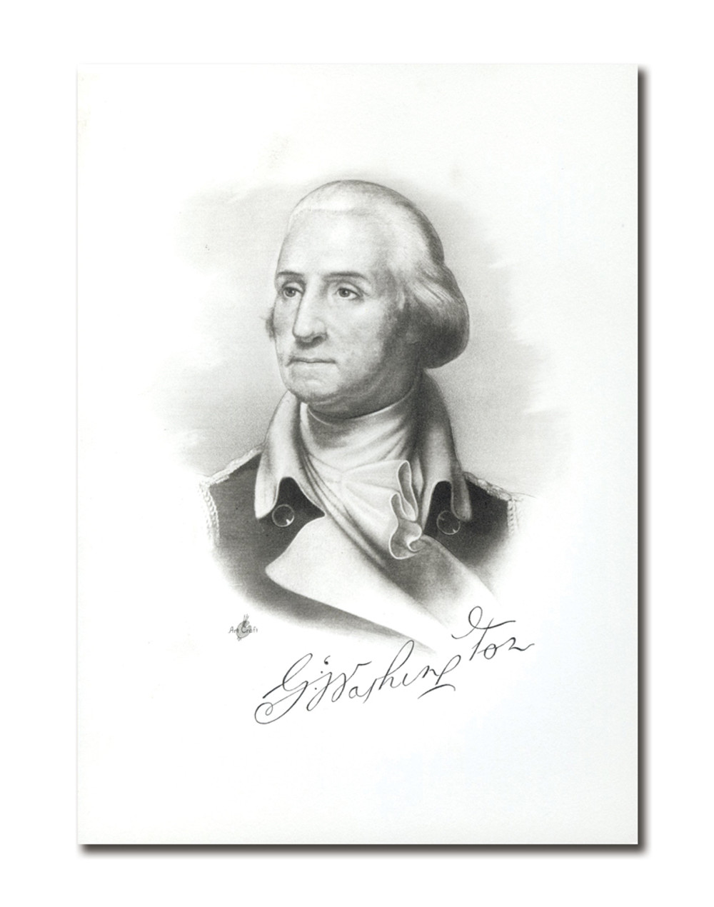 AC616 - George Washington long body portrait - Mystic Stamp