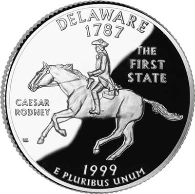 CNDE25D - 1999 Delaware State Quarter, D Mint - Mystic Stamp Company