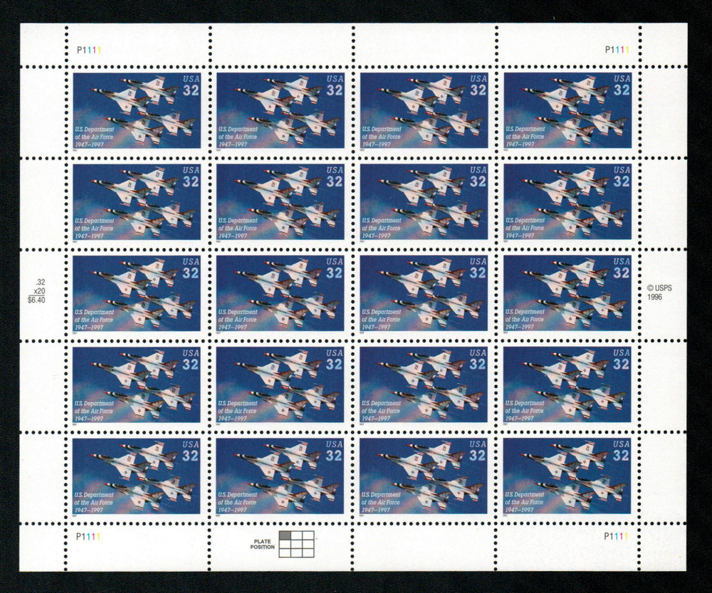 3167 - 1997 32c US Department of the Air Force - Mystic Stamp Company