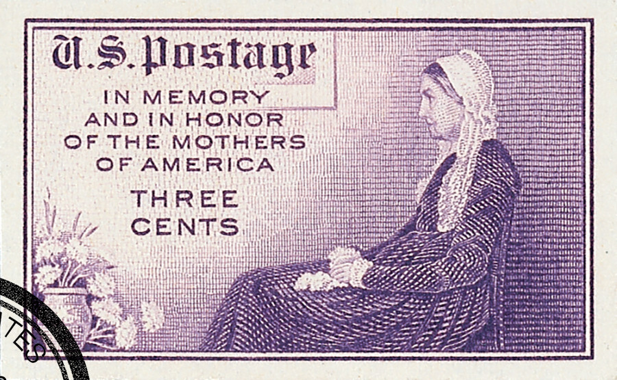 754 - 1935 3c Mothers of America, Deep Purple, Imperf. - Mystic