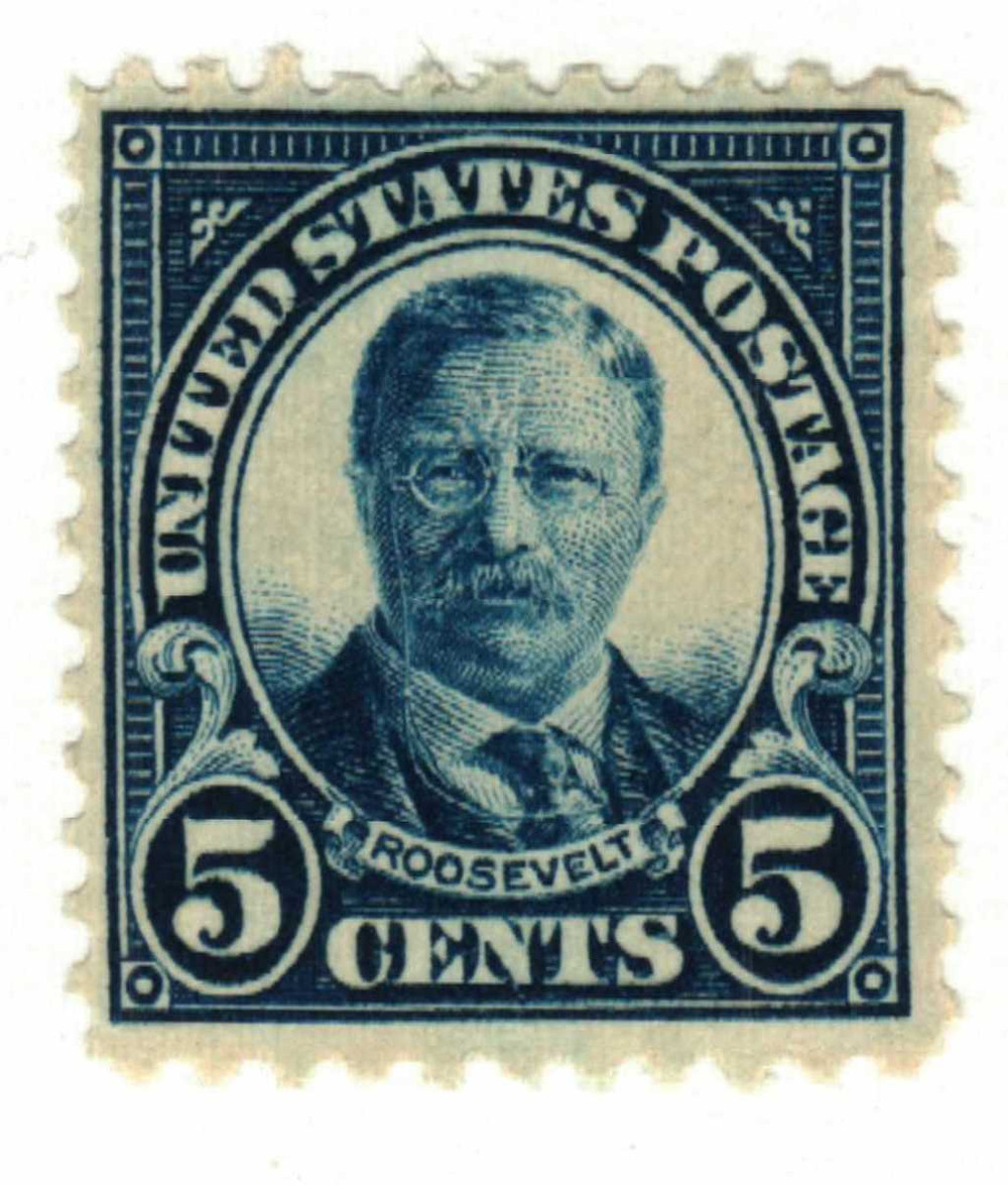 557 - 1922 5c Theodore Roosevelt, Dark Blue, Perf. 11 - Mystic  display picture 1