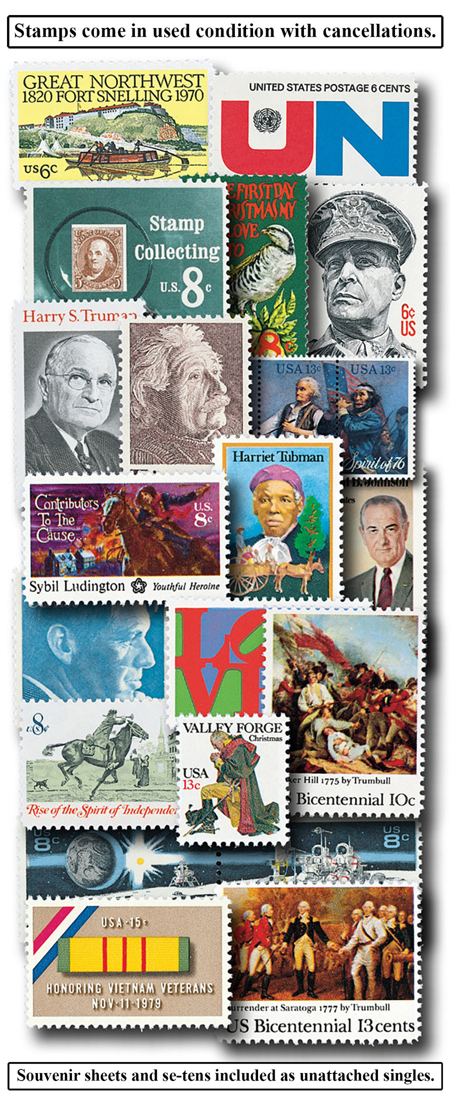 YS1970-79 - 1970s Commemoratives, 246 stamps - Mystic Stamp Company