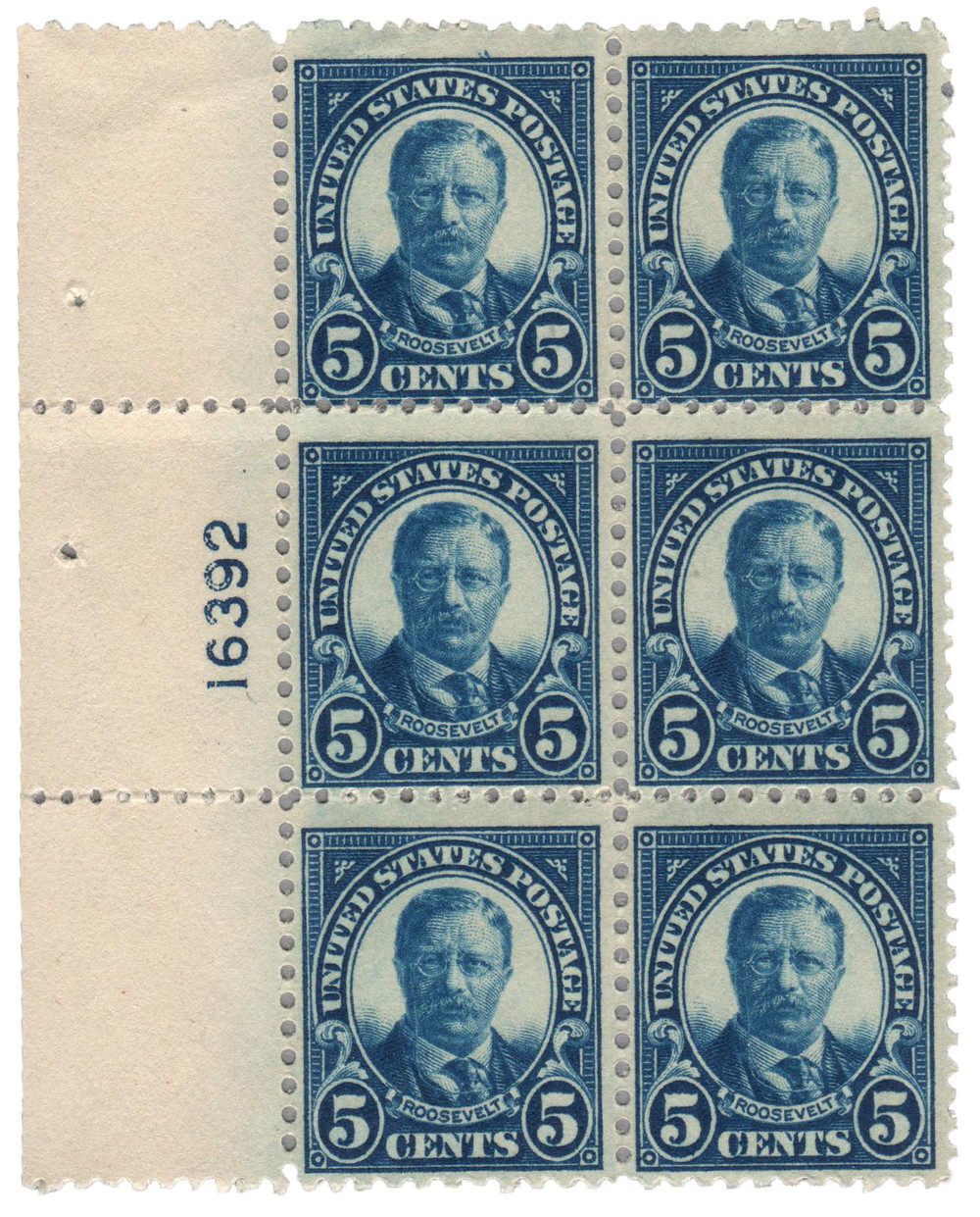 557 - 1922 5c Theodore Roosevelt, Dark Blue, Perf. 11 - Mystic  display picture 1