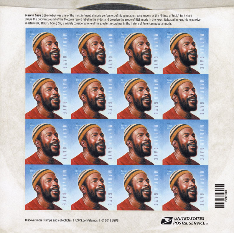 5371 - 2019 First-Class Forever Stamp - Music Icons: Marvin Gaye