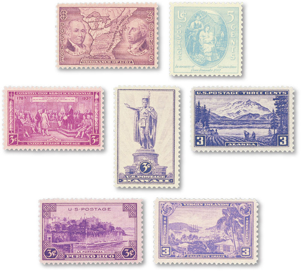 YS1937 - 1937 Commemorative Stamp Year Set - Mystic Stamp