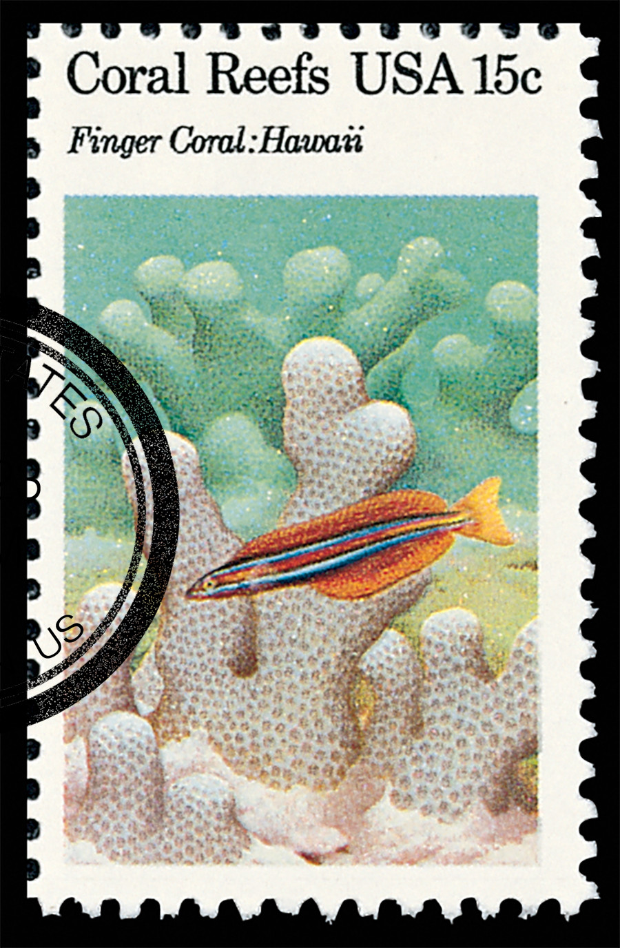 コレクション Limited rare stamps 15 stamps 1830 - 1980 15c Coral Reefs: Finger Coral - Mystic Stamp Company