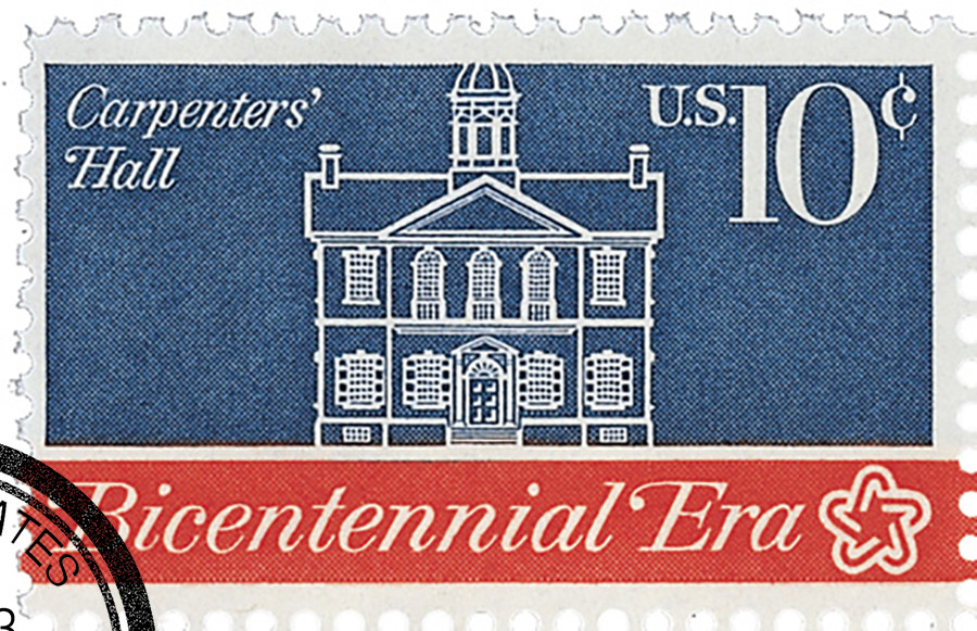 1543 - 1974 10c First Continental Congress: Carpenters' Hall