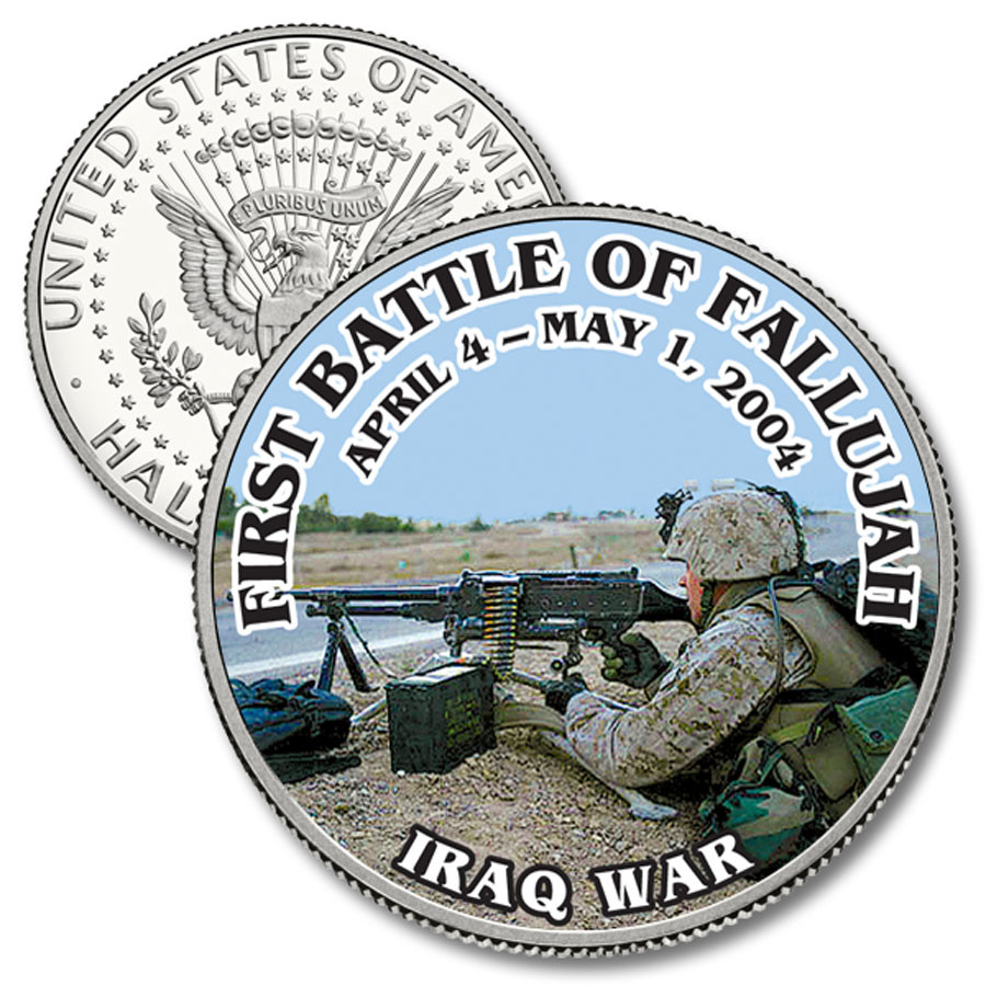 CNS40005 - JFK 50c First Battle OF Fallujah - Mystic Stamp