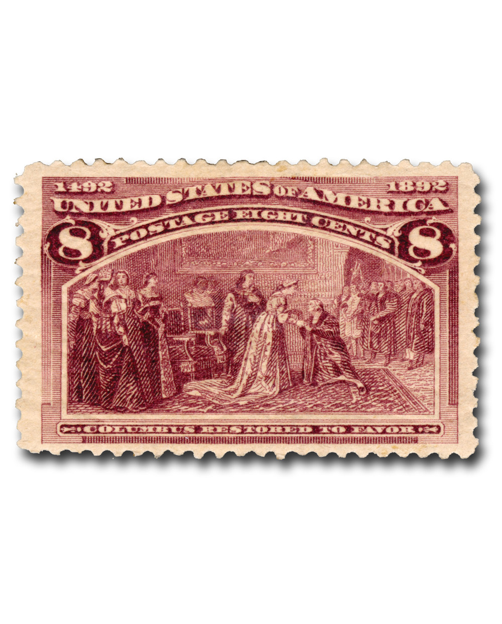 236 - 1893 8c Columbus Restored to Favor, Brown Purple - Mystic