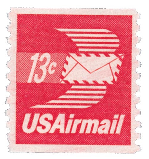 C83 - 1973 13c Winged Airmail Envelope, Perf. 10 Vertically