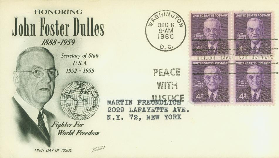 1172 - 1960 4c John Foster Dulles - Mystic Stamp Company