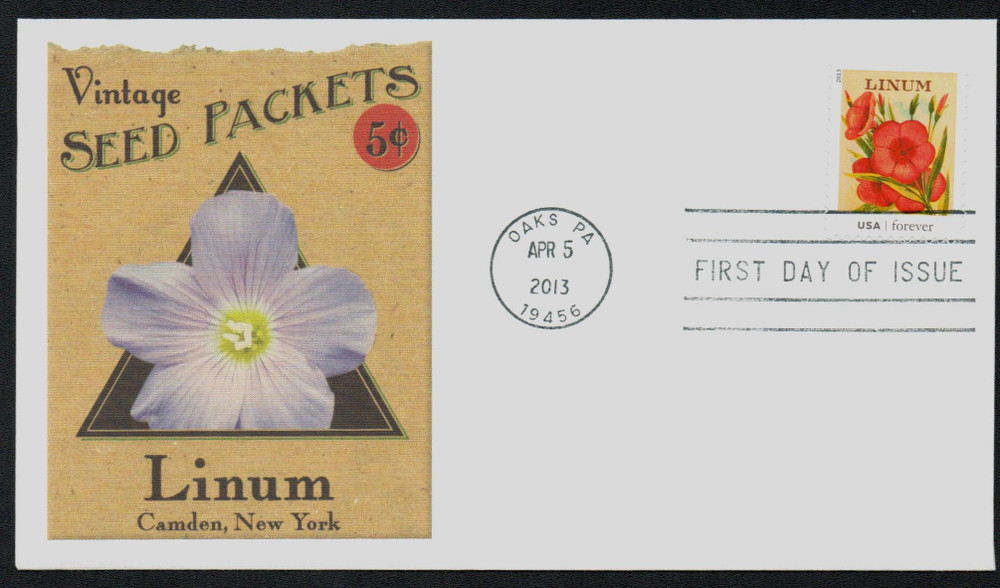 4757 - 2013 First-Class Forever Stamp - Vintage Seed Packets