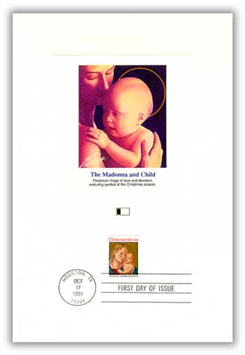2578 - 1991 29c Traditional Christmas: Madonna and Child