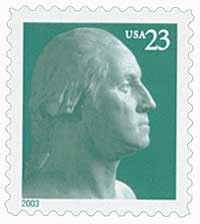 ジョージ様 3819 - 2003 23c George Washington, Perf. 11 - Mystic Stamp Company