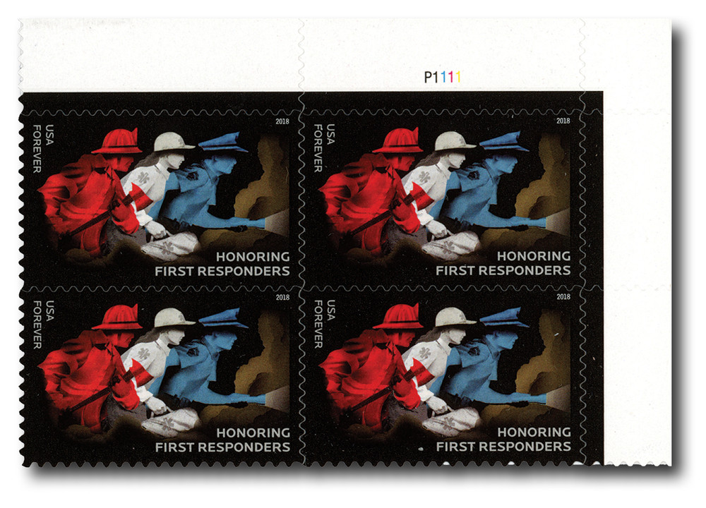 USPS First Responders Forever Stamps - Sheet Of 20 Honoring Emergency Personnel