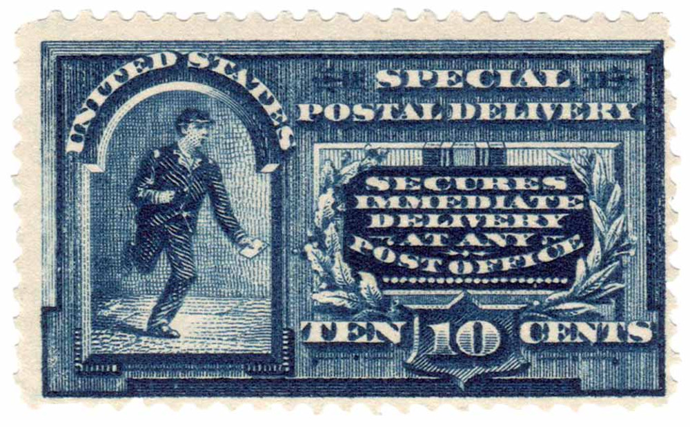 E5 - 1895 10c Special Delivery - Messenger Running - Mystic