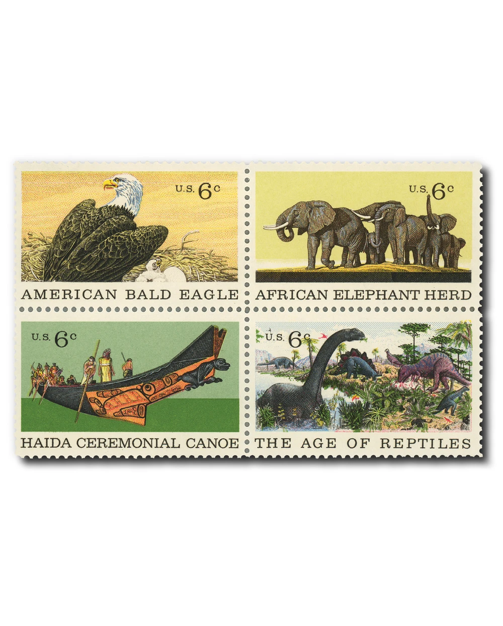 1387-90 - 1970 6c Natural History - Mystic Stamp Company