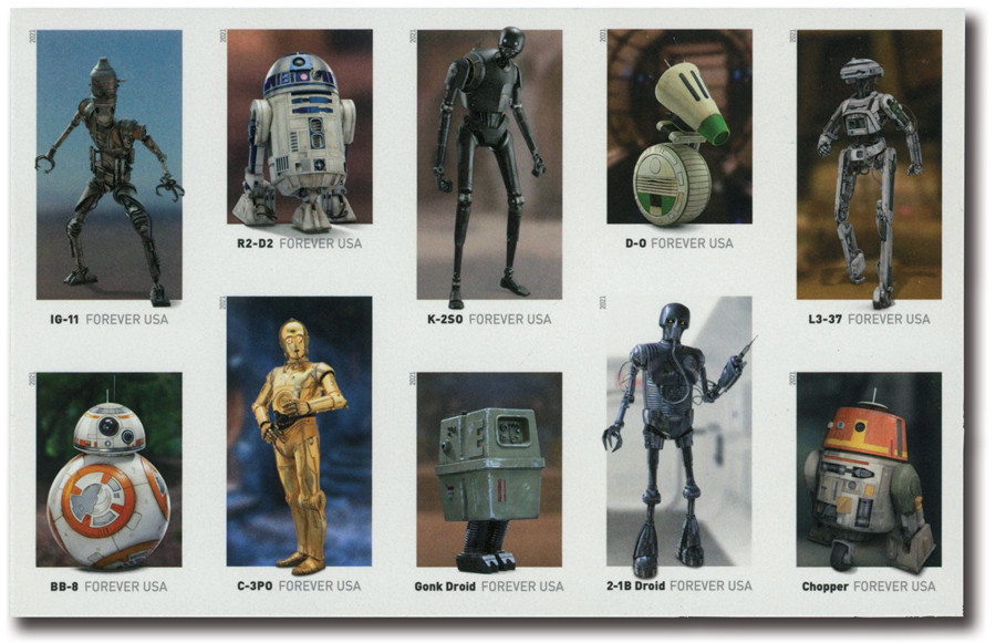 5573-82c - 2021 First-Class Forever Stamps - Imperforate Star Wars