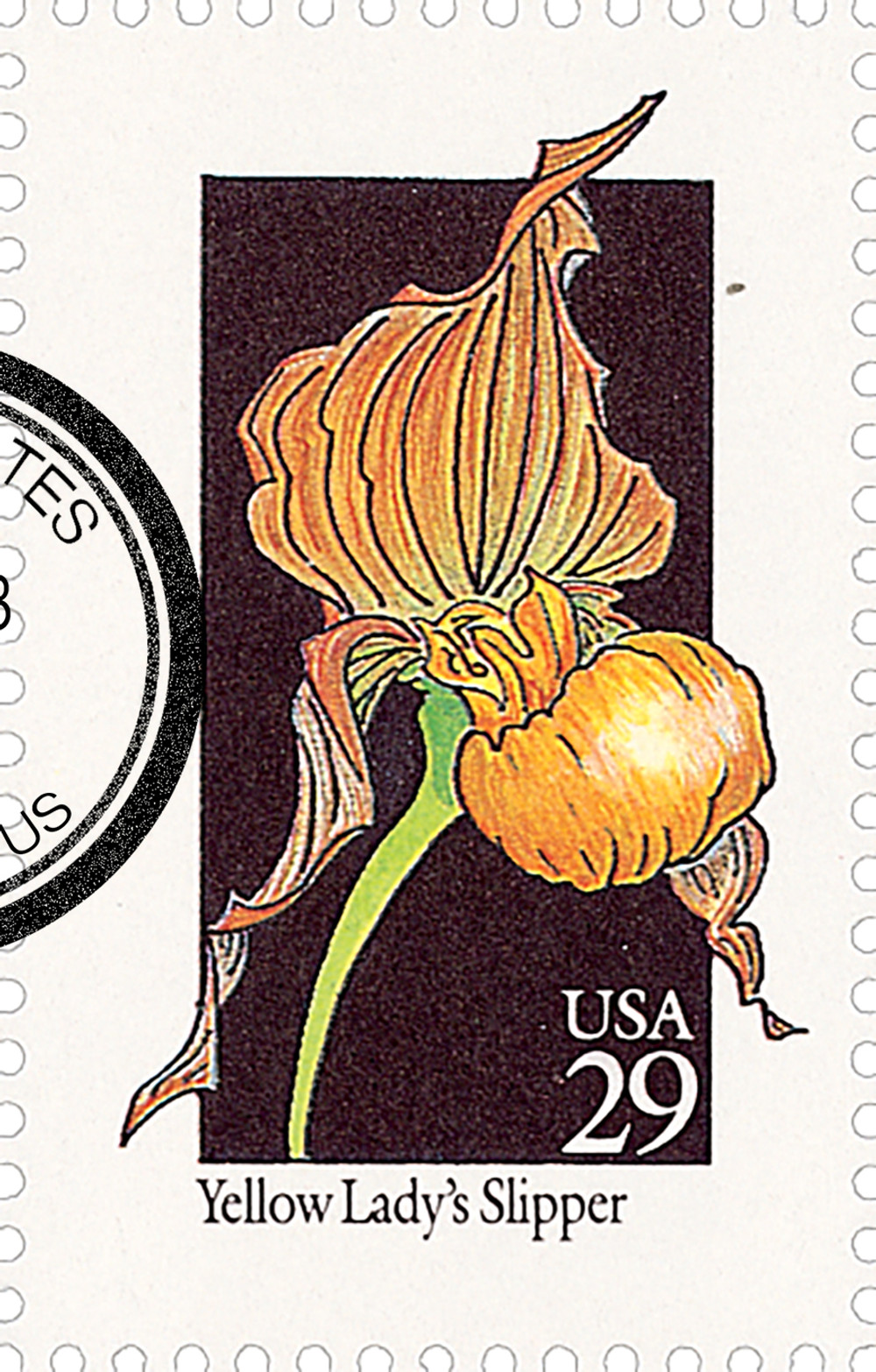 2673 - 1992 29c Wildflowers: Yellow Lady's Slipper - Mystic