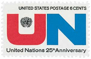 1419 - 1970 6c United Nations 25th Anniversary - Mystic Stamp Company