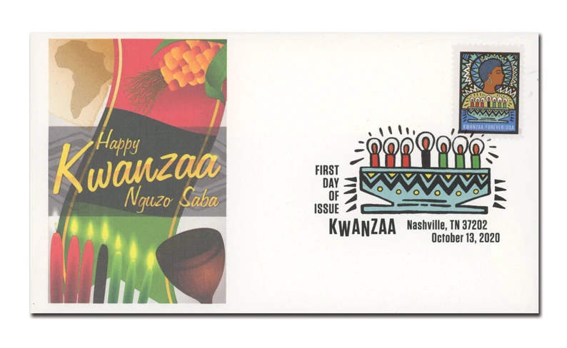 5531 - 2020 First-Class Forever Stamp - Kwanzaa - Mystic Stamp Company