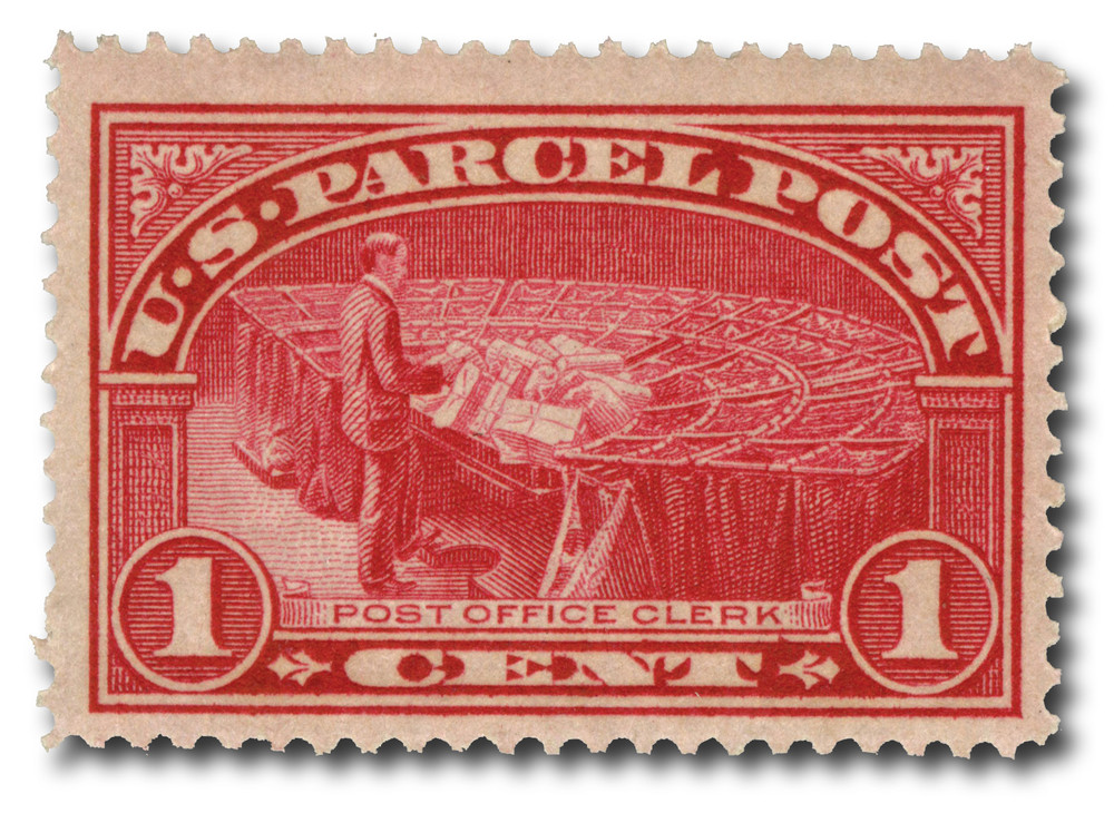 Q1 - 1913 1c Parcel Post, Post Office Clerk - Mystic Stamp Company