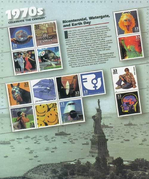 3189 - 1999 33c Celebrate the Century: 1970s - Mystic Stamp Company