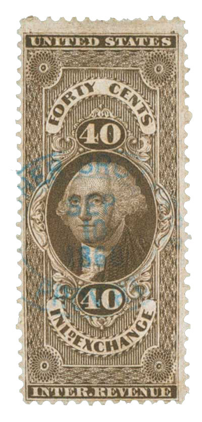 R53 - 1862-71 40c U.S. Internal Revenue Stamp, Inland Exchange