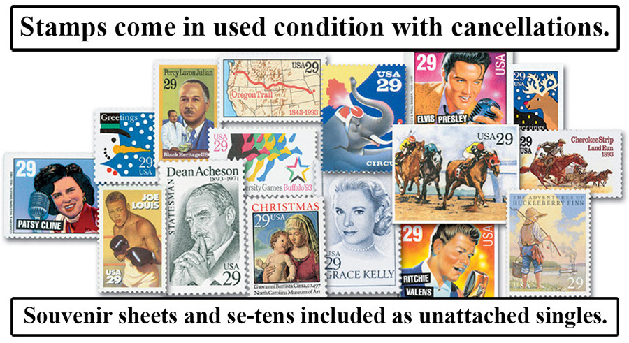 YS1993C - 1993 Complete Commemorative Year Set, 92 Stamps - Mystic