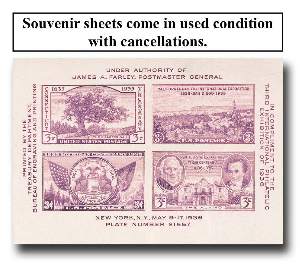 778 - 1936 3c Third International Philatelic Exposition, Purple