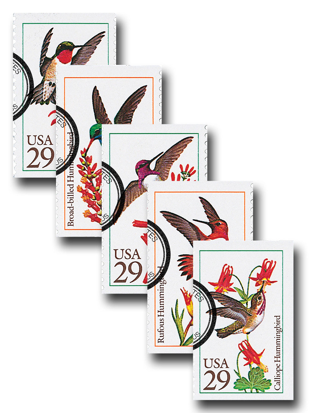 【C92】ハピサム ILLISIONSTA!!! 2642-46 - 1992 29c Hummingbirds - Mystic Stamp Company