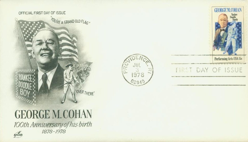 洋書 Time in New England 1756 - 1978 15c Performing Arts: George M. Cohan - Mystic