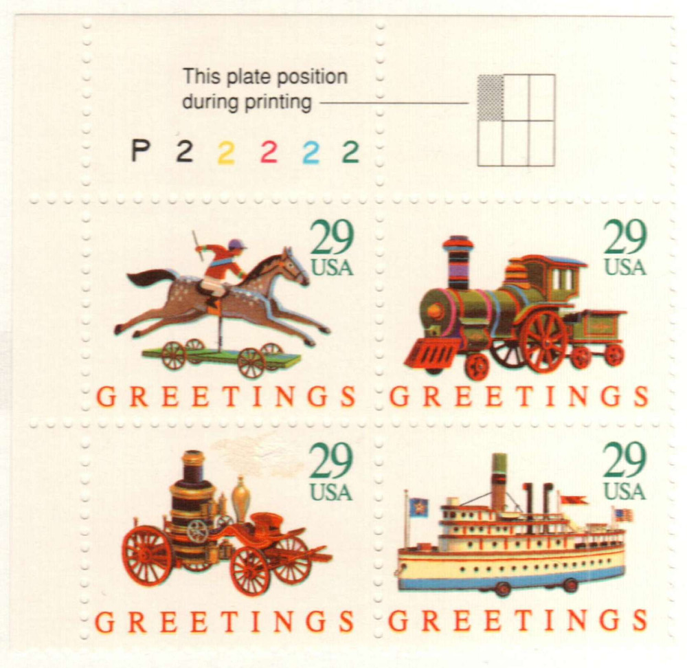 2711-14 - 1992 29c Christmas Greetings - Mystic Stamp Company
