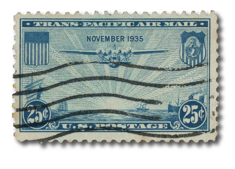 C20 - 1935 25c Trans-Pacific: 