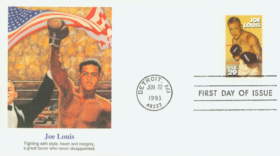 襤*読様 最終価格オークション 60's usa製 シングルフェイス ジップフー 2766 - 1993 29c Joe Louis - Mystic Stamp Company